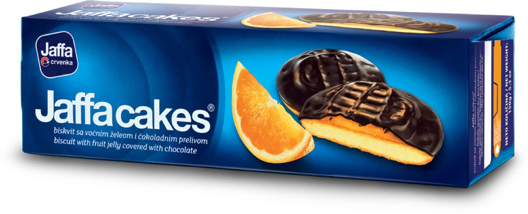 Печенье Jaffacakes с желейной апельсиновой начинкой, 150 г