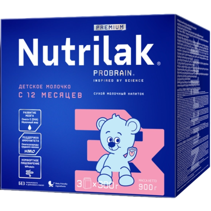 Напиток молочный сухой Nutrilak Premium (Нутрилак Премиум) 3 Детское молочко, 900 г