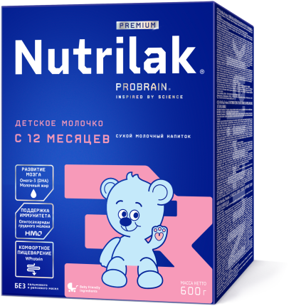 Напиток молочный сухой Nutrilak Premium (Нутрилак Премиум) 3 Детское молочко, 600 г