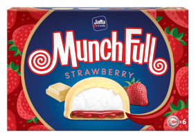 Пирожное Full Munch с клубничной начинкой и белым шоколадом, 128 г 