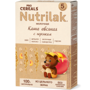 Каша Нутрилак Premium Овсяная с персиком PROCEREALS молочная цельнозерновая, 200г