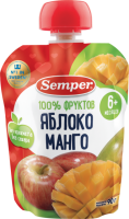 Пюре Semper (Сэмпер) Яблоко и манго, 80 г