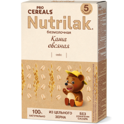 Каша Nutrilak PROCEREALS (Нутрилак) безмолочная Овсяная цельнозерновая, 200 г