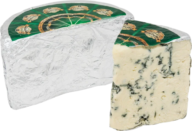 Сыр с голубой плесенью БлюДелис фас. 1/2 круга ( весовой около 1,25 кг) м.д.ж в сух в-ве 50% , РФ