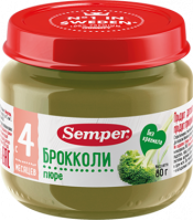 Пюре Semper (Сэмпер) Брокколи, 80 г
