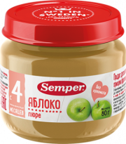 Пюре Semper (Сэмпер) Яблоко, 80 г
