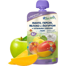 Пюре ORGANIC манго-персик-яблоко с йогуртом,120г