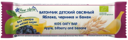 Батончик ORGANIC Овсяный с яблоком,черникой и бананом, 23г