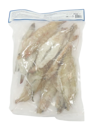 Креветка Королевская ваннамей с/г в панцире с разрезом на спинке без вены (