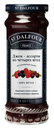 Джем-ассорти из четырех ягод, 284 г