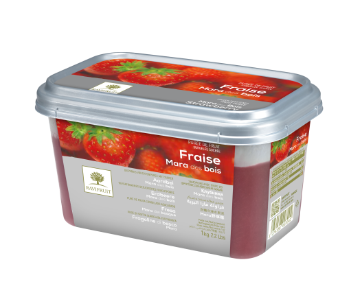 Замороженное пюре из фруктов с добавлением сахара Клубника, 1 кг