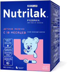 Напиток молочный сухой Нутрилак Premium 4, 600г