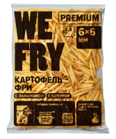 Картофель фри с панировкой и кожурой 6x6 мм (S22) Premium We Fry, 2,5 кг