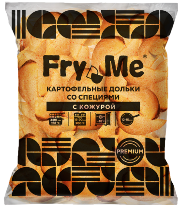 Картофельные дольки со специями и кожурой (W01) Fry Me Premium, 2,5 кг
