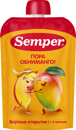 Пюре Яблоко, Манго, Персик, 100 г