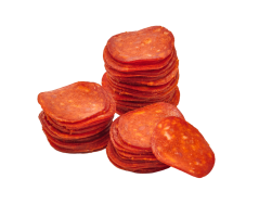 Колбаса пепперони для пиццы сырокопченая полусухая замороженная нарезка, 0,5 кг 