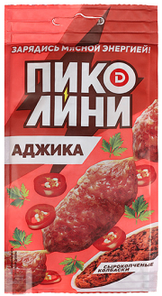 Колбаски Пиколини со вкусом Аджики полусухие сырокопченые, 50 г