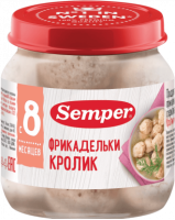 Пюре Semper (Сэмпер) Фрикадельки Кролик,100 г