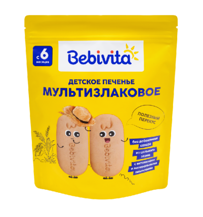 Печенье детское растворимое Bebivita Мультизлаковое, 80 г