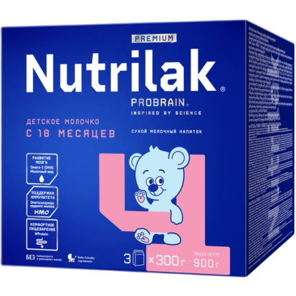 Напиток молочный сухой Nutrilak Premium (Нутрилак Премиум) 4 Детское молочко, 900 г