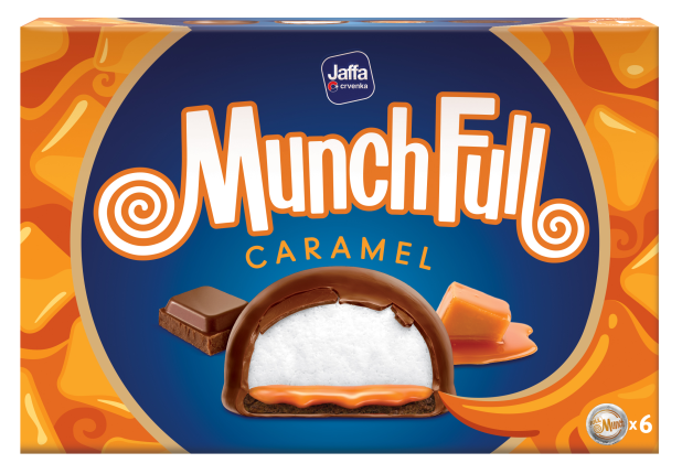Пирожное Full Munch с карамелью в молочном шоколаде, 128 г 