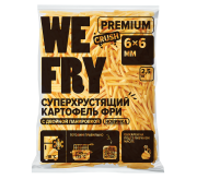 Картофель фри (DS02) с Панировкой 6х6 мм быстрозамороженный Crush Premium, 2,5 кг