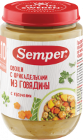 Пюре Semper (Сэмпер) Овощи с фрикадельками из говядины, 190 г