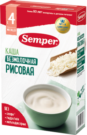 Каша Semper (Сэмпер) безмолочная Рисовая, 180 г