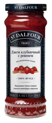 Джем клубничный с ревенем, 284 г
