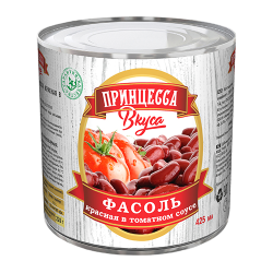 Фасоль красная в томатном соусе 400 г,  ж/б