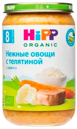 Пюре Нежные овощи с телятиной, 190 г