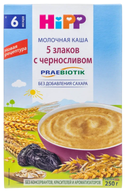 Каша сухая молочная с пребиотиками