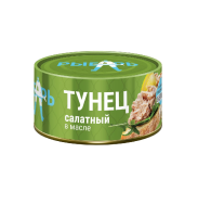 Тунец полосатый салатный  в масле, 170 г