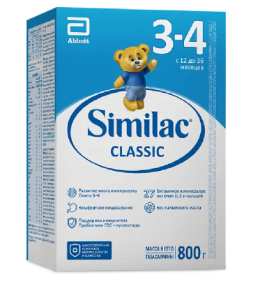 Напиток молочный сухой Similac Classic (Симилак Классик) 3 Детское молочко с пребиотиками, 800 г