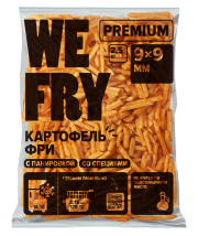Картофель фри c панировкой со специями 9х9 мм (FMB9) быстрозамороженный Premium We Fry, 2,5 кг