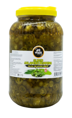 Перец Халапеньо маринованный резаный, 4,070 кг/3,7 мл (масса основного продукта 1,60 кг)