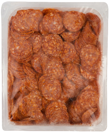 Колбаса Чоризо сырокопченая полусухая замороженная нарезка, 1 кг