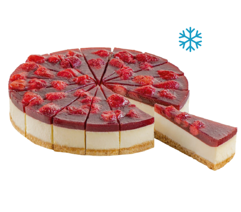 Пирог сырный Чизкейк Клубничный замороженный, 2 кг (16 порций) 