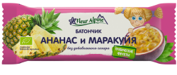 Батончик ORGANIC Тропический ананас и маракуйя Флер Альпин, 20 г