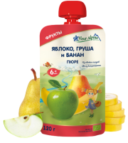 Пюре ORGANIC яблоко-груша-банан, 120г 