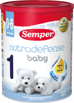 Молочная смесь Semper Nutradefense Baby 1 (Сэмпер Нутрадефенс 1), 400 г
