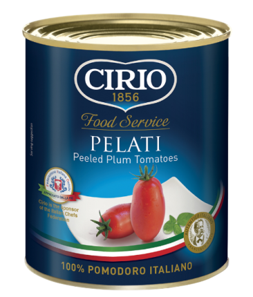 Очищенные томаты целые сливововидные в томатном соку, 2,5 кг