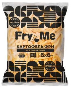 Картофель фри без панировки 6х6 мм (F76) Fry Me Standard, 2,5 кг