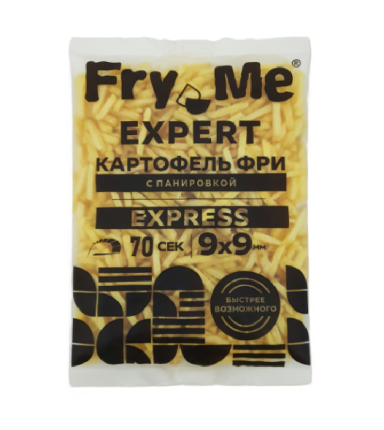 Картофель фри (FT9) С Панировкой Exspress 9х9, 2,5 кг