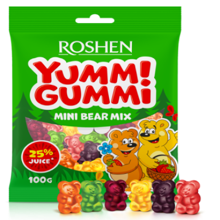 Конфеты  Yummi Gummi Mini Bear Mix, 100 г
