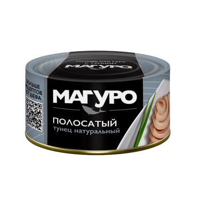 Тунец полосатый филе-кусочки натуральные, 170 г