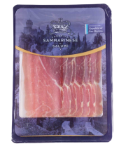 Ветчина Окорок Прошутто Крудо сыровяленая нарезка, 100 г