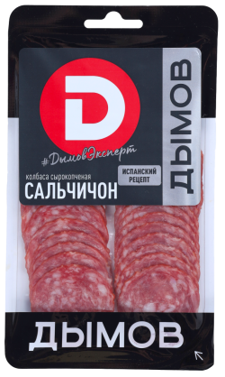 Колбаса Сальчичон сырокопченая полусухая нарезка, 80 г