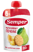 Пюре Мультифрукт с печеньем, 100 г