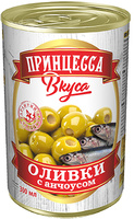 Оливки с начинкой из АНЧОУСА б/к, 300 мл